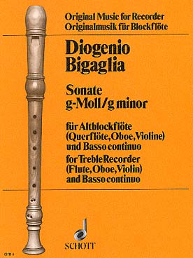 Illustration de Sonate en sol m pour flûte à bec alto ou flûte traversière ou hautbois ou violon, basse continue, violoncelle ad libitum
