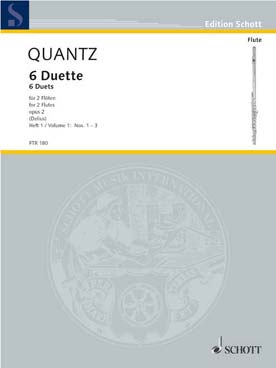 Illustration quantz duos op. 2 (sc) vol. 1 : n° 1 a 3