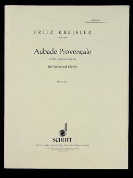 Diam Diffusion KREISLER AUBADE DANS STYLE DE COUPERIN