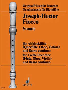 Illustration de Sonate en sol m pour flûte à bec alto ou flûte traversière ou violon et piano
