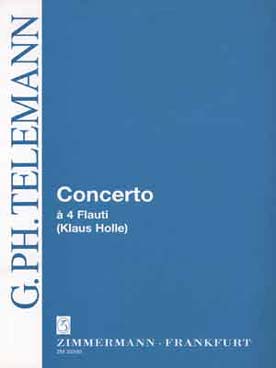 Illustration telemann concerto en ut pour 4 flutes