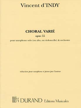 Illustration de Choral varié pour saxophone et orchestre (réd. saxophone et piano par l'auteur)
