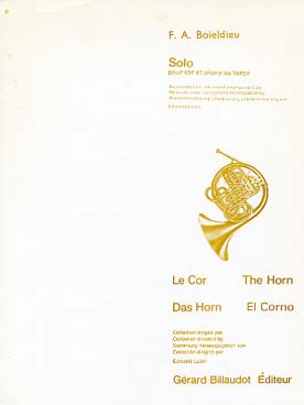 Illustration de Solo pour cor et piano ou harpe (Leloir)