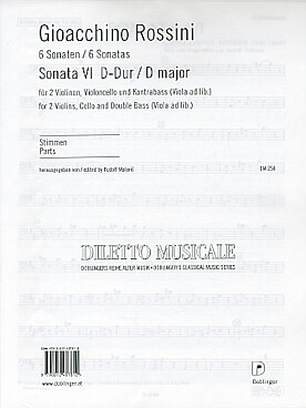 Illustration de Sonate N° 6 en Ré M pour 2 violons, violoncelle et contrebasse - Conducteur