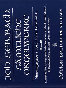 Illustration de Œuvre complète pour orgue (Breitkopf) - Vol. 8 : 3 Exercices de clavier, 6 Chorals divers, Variations canoniques