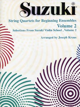 Illustration de SUZUKI STRING QUARTETS for beginning ensembles - Vol. 2