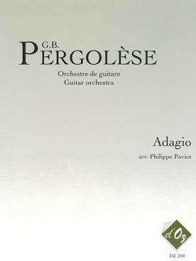 Illustration de Adagio du concerto en sol, tr. Paviot pour orchestre de guitares (guitare soprano, guitares 2 et 3, guitare contrebasse)