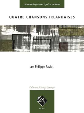 Illustration de 4 Chansons irlandaises, tr. Paviot pour orchestre de guitares (guitares 1 à 4, guitare contrebasse)