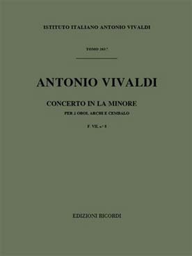 Illustration de Concerto F VII/8 en la m pour 2 hautbois cordes et clavecin RV 536