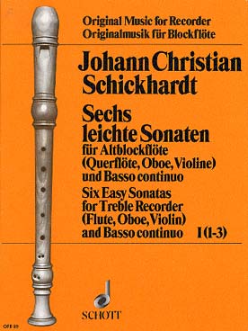 Illustration schickhardt 6 sonates faciles vol. 1