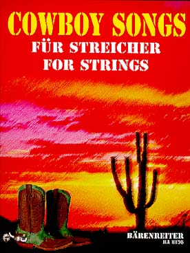 Illustration de COWBOY SONGS pour orchestre à cordes (5 parties : V1, V2, Va ou V3, Vc)