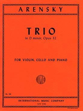 Illustration arensky trio op. 32 en re min