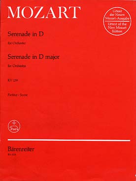 Illustration de Sérénade K 239 en ré M pour orchestre à cordes et timbales