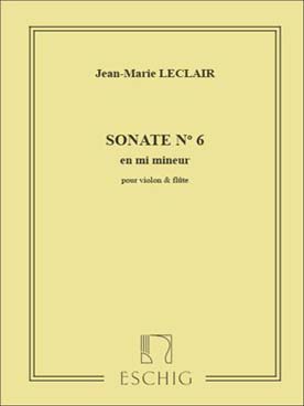 Illustration leclair sonate op.  3/6 en mi min