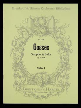 Illustration gossec symphonie op. 6 n° 6 (violon 1)