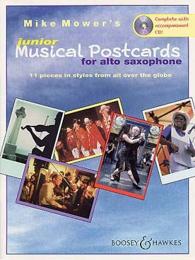 Illustration de Mike Mower's Junior Musical Postcard avec lien de téléchargement