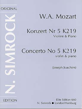 Illustration mozart concerto n°  5 k 219 en la maj
