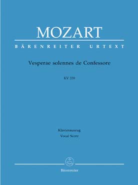 Illustration de Vêpres solennelles du confesseur pour soli, chœur et orchestre, réduction chant et piano