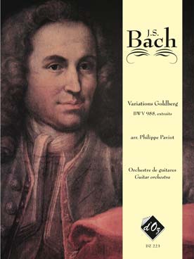 Illustration de Variations Goldberg BWV 988 (extraits), tr. Paviot pour orchestre de guitares (guitares 1 à 3, guitare contrebasse)