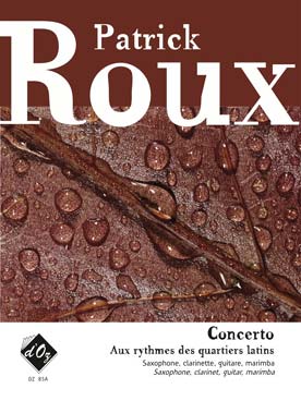 Illustration de Concerto aux rythmes des quartiers latins pour saxophone, clarinette,  guitare, percussion, orchestre à cordes - Parties guitare, saxo, clar. et percu