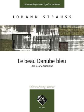 Illustration de Le Beau Danube bleu, tr. Lévesque pour orchestre de guitares (guitares 1 à 4, guitare contrebasse)