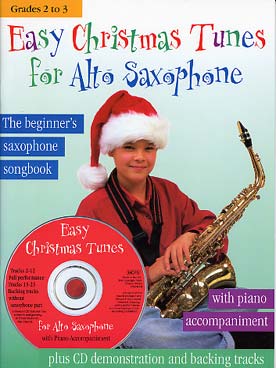 Illustration de EASY CHRISTMAS TUNES : arrangements faciles de S. Duro, avec accompagnement piano + CD play-along