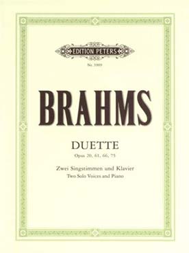Illustration brahms duets (14) pour 2 voix sop./alto