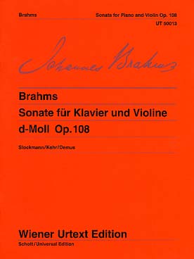 Illustration brahms sonate n° 3 op. 108 en re min