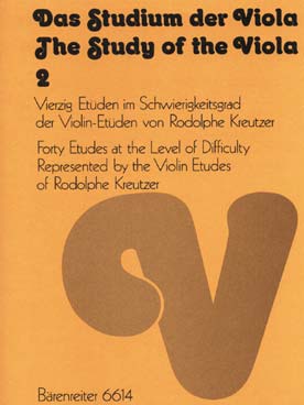 Illustration de DAS STUDIUM DER VIOLA - Vol. 1 : 40 Études d'après Kreutzer