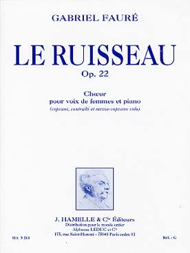 Illustration de Le ruisseau  op. 22 pour chœur de femmes et piano