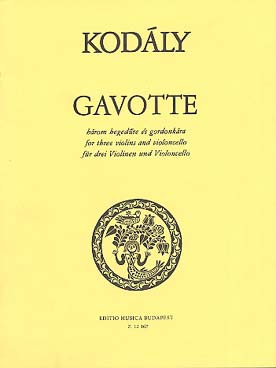 Illustration kodaly gavotte pour 3 violons/cello