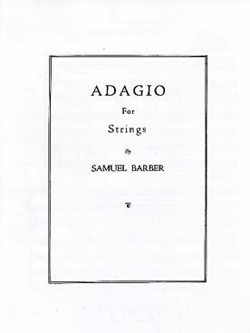 Illustration de Adagio pour cordes op. 11
