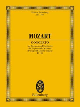 Illustration mozart concerto basson k 191 en si b maj