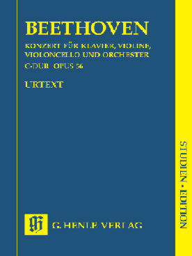 Illustration de Concerto pour piano, violon et violoncelle op. 56 - éd. Henle