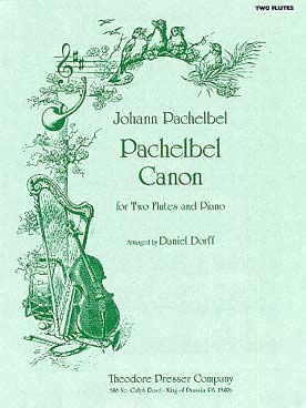 Illustration pachelbel canon pour 2 flutes et piano