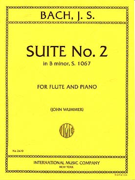 Illustration de Suite N° 2 BWV 1067 en si m - éd. I.M.C.