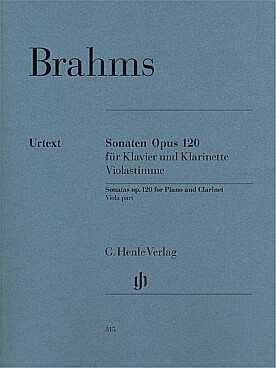 Illustration brahms sonates op. 120 partie d'alto.