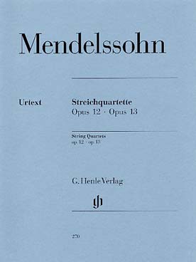 Illustration de Quatuors à cordes op. 12 et 13