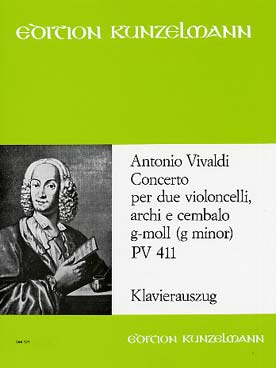 Illustration de Concerto en sol min PV 411 pour 2 violoncelles et piano