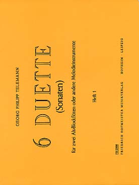 Illustration de 6 Duette pour 2 flûtes à bec alto ou autres instruments mélodiques - Vol. 1 : Sonates 1 - 3