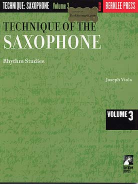 Illustration de Technic of saxophone - Vol. 3 : étude du rythme
