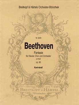 Illustration de Fantaisie op. 80 en do m pour piano,  choeur et orchestre - contrebasse