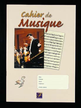 Illustration de CAHIER DE MUSIQUE préparé pour les cours de musique de collège, 21 x 29,7