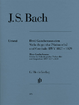 Illustration de 3 Sonates BWV 1027-1029 pour viole de gambe transcrites pour violoncelle et piano