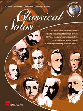 Illustration de CLASSICAL SOLOS : 12 pièces sur des thèmes célèbres arrangés par Friedmann, avec CD : Chopin, Gounod, Verdi...