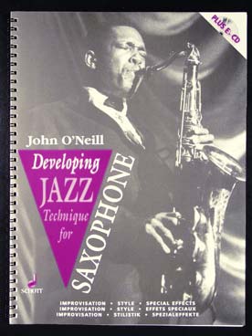 Illustration de Developping jazz technic for saxophone + CD (suite de jazz method) - saxophone alto