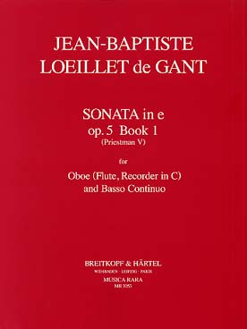 Illustration loeillet sonate op. 5/1 en mi min