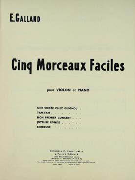 Illustration de 5 Morceaux faciles - N° 3 : Mon premier concert