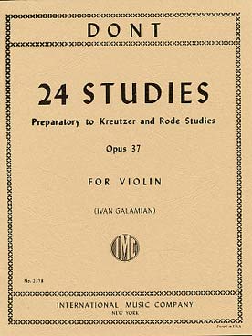 Illustration de 24 Études op. 37 (préparation aux études de Kreutzer et de Rode)