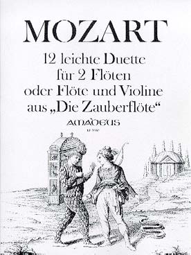 Illustration mozart 12 petits duos (flute enchantee)